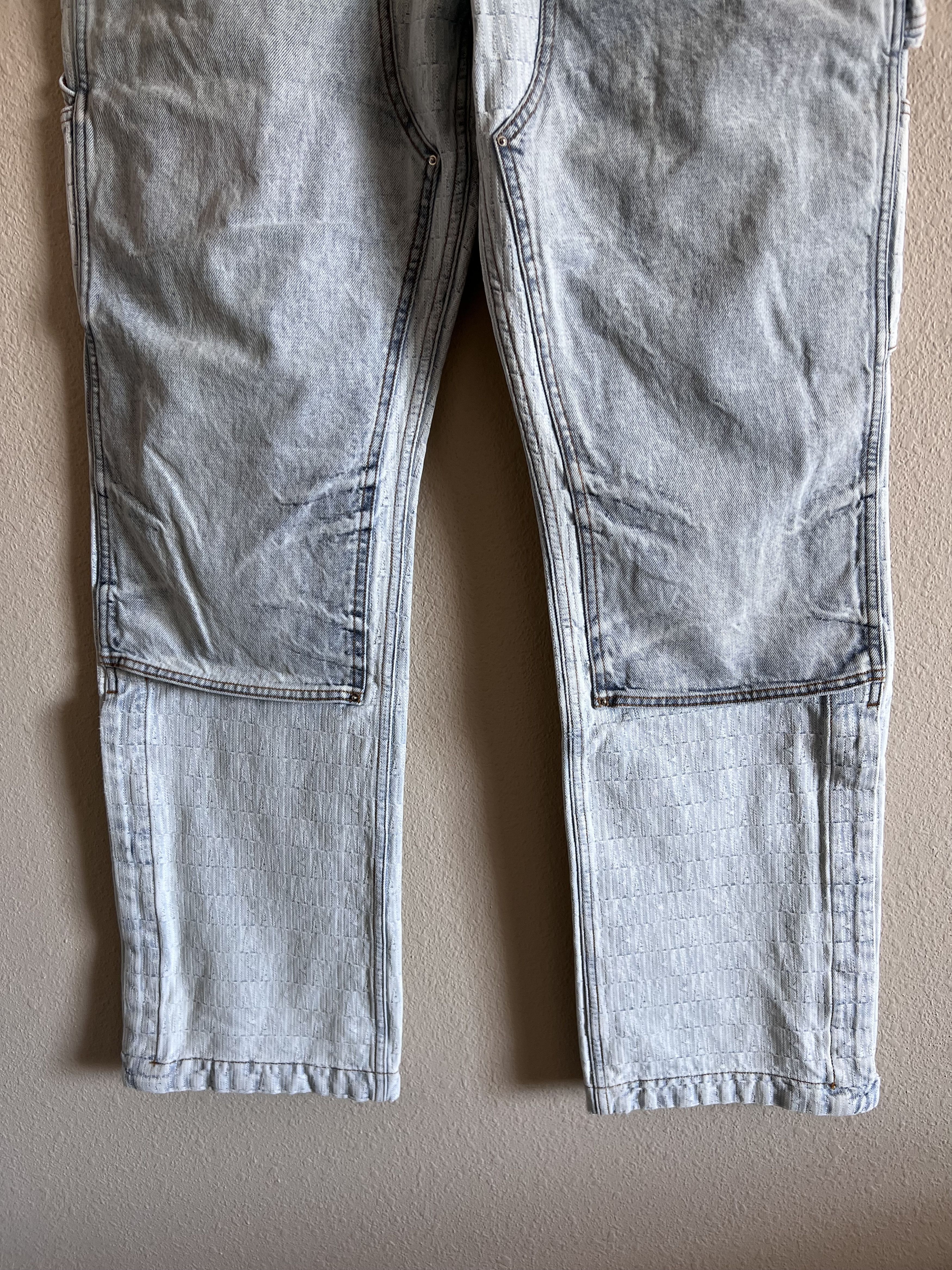 Amiri Amiri Denim Jacquard Carpenter Double Knee Pants Size US 34 / EU 50 - 3 Thumbnail
