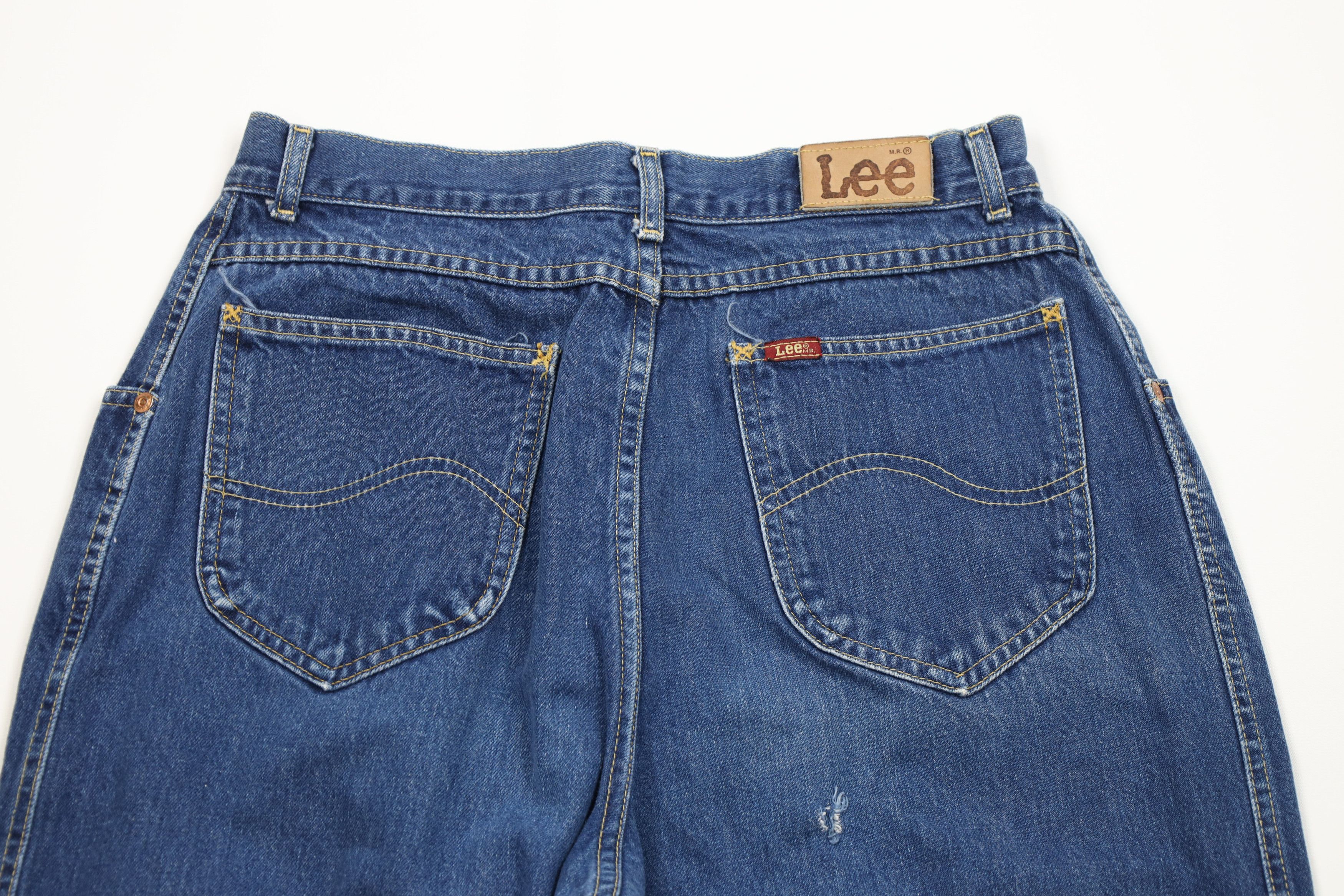 Lee Vintage 80s 90s Lee High Waisted Tapered Leg Jeans USA Blue Size 36" / US 14 / IT 50 - 11 Thumbnail