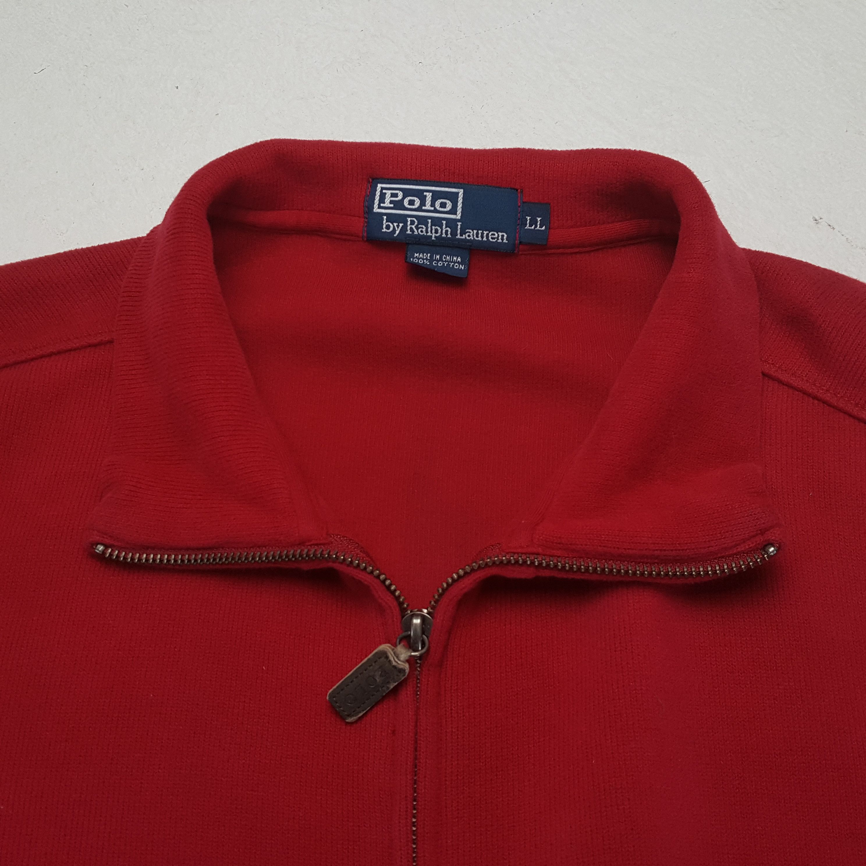 Polo Ralph Lauren × Vintage Vintage POLO by RALPH LAUREN Small Pony Zipper Sweater Size US XL / EU 56 / 4 - 4 Thumbnail