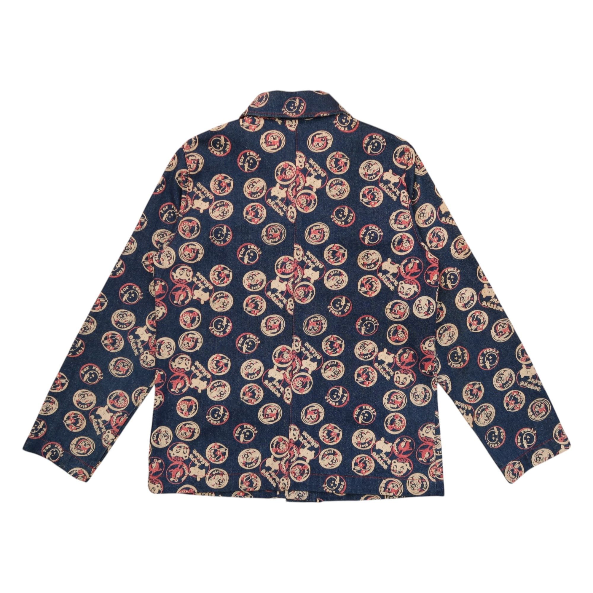 Japanese Brand 1990s Bettys Blue Japan Stamp Psycho Multi Pocket Jacket Size S / US 4 / IT 40 - 2 Thumbnail