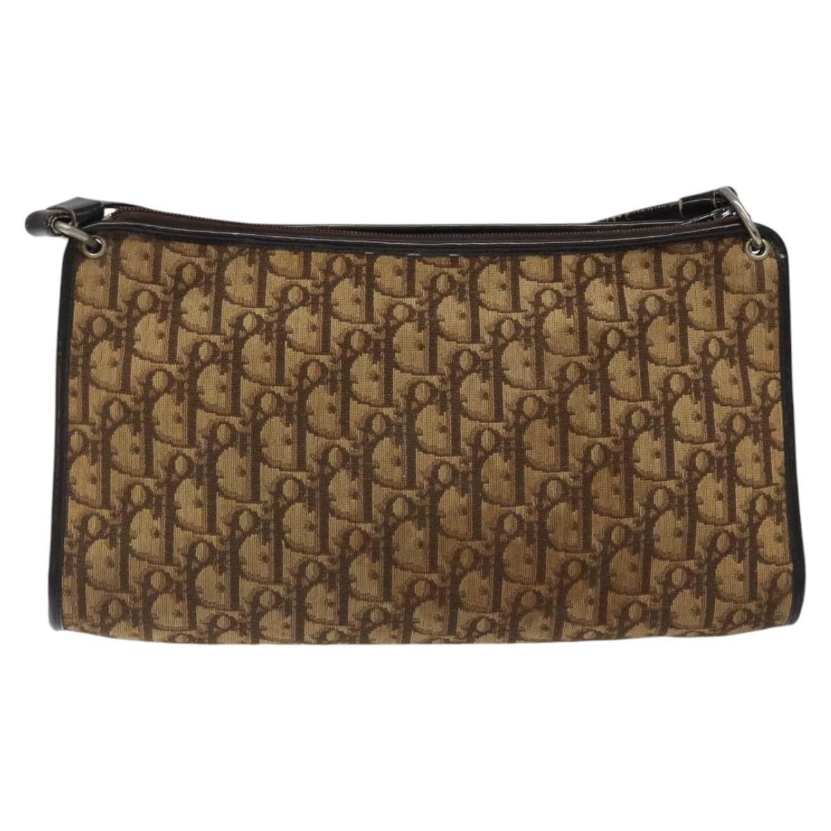 Dior DIOR Trotter Canvas Shoulder Bag Brown Gold Size ONE SIZE - 3 Thumbnail