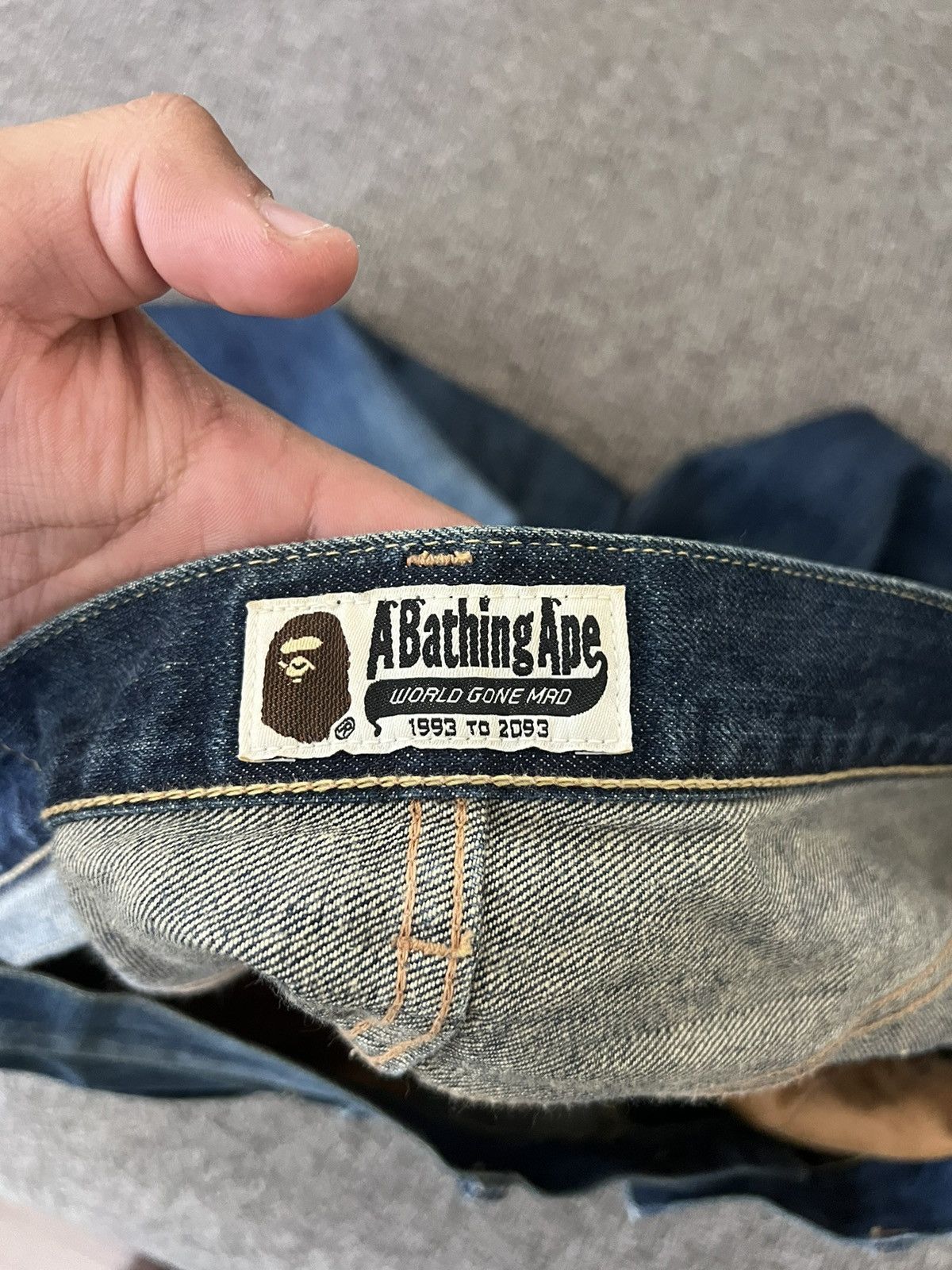 Bape Bape denim shorts Jean shorts Bapesta Size US 34 / EU 50 - 4 Thumbnail