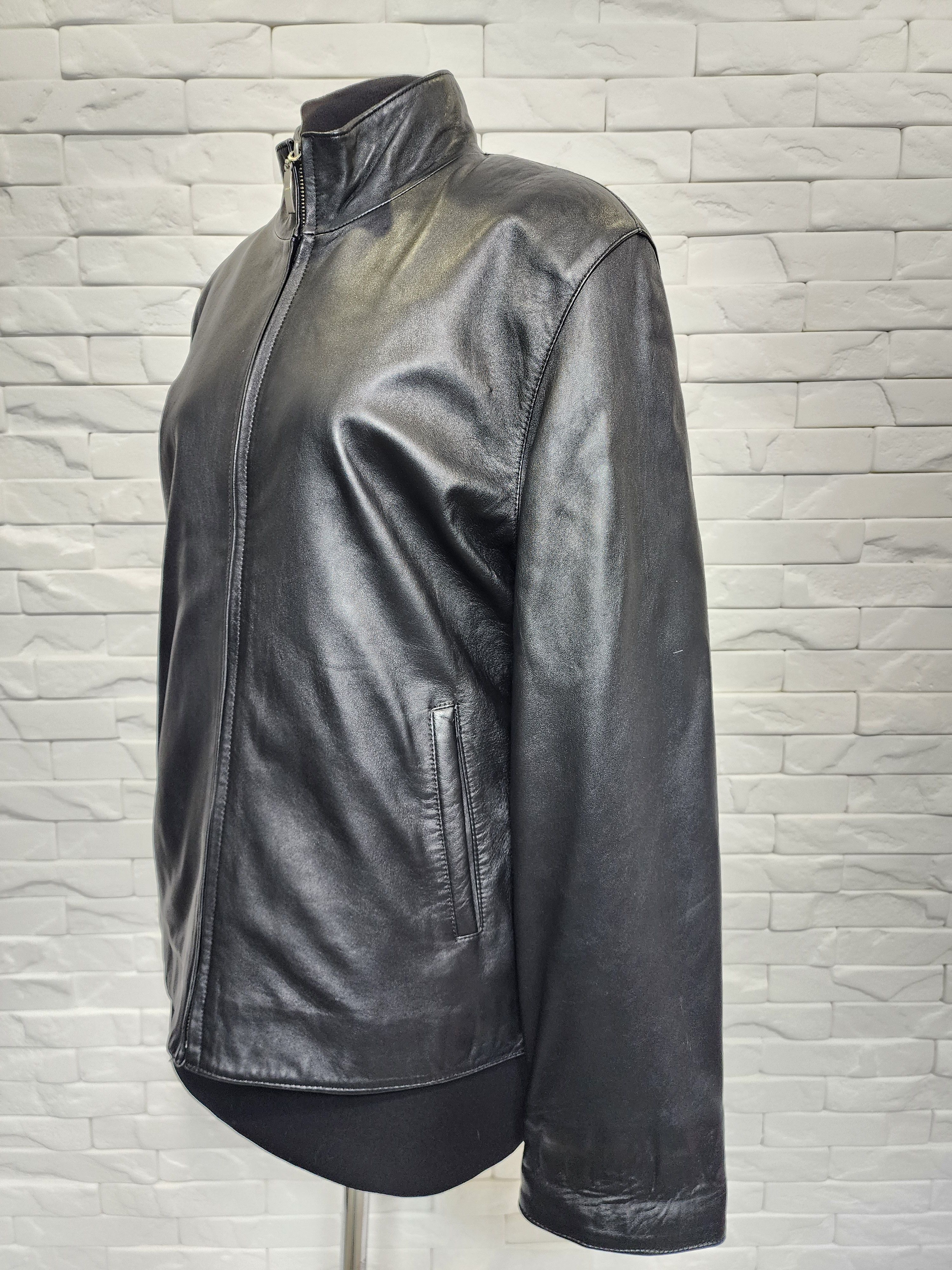 Genuine Leather Black Genuine Leather Jacket: Men's Zippered Style Size US L / EU 52-54 / 3 - 2 Thumbnail
