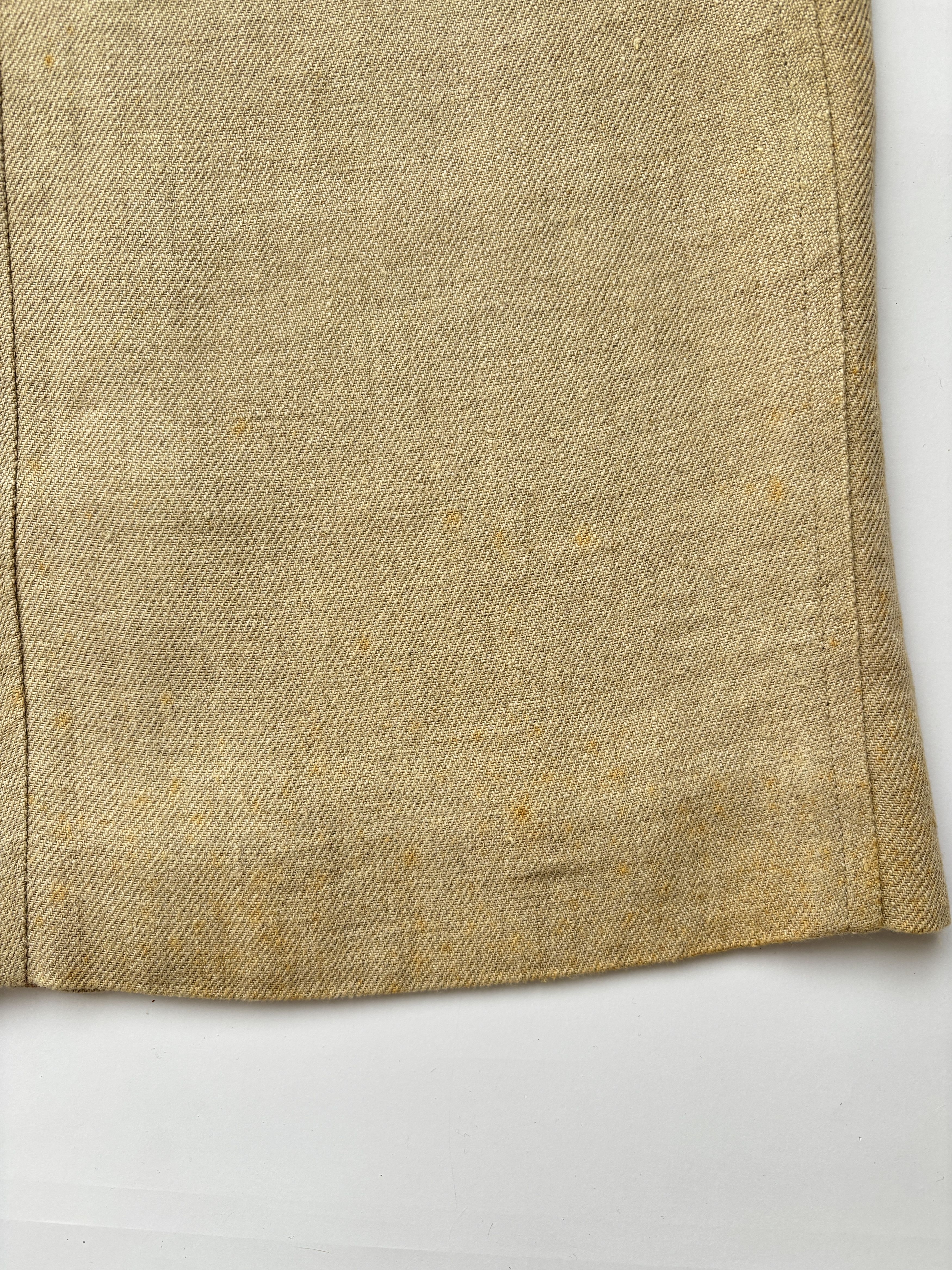 Hermes ⚡️QUICK SALE⚡️Hermes by Margiela Beige Linen Skirt Size 28" / US 6 / IT 42 - 8 Thumbnail