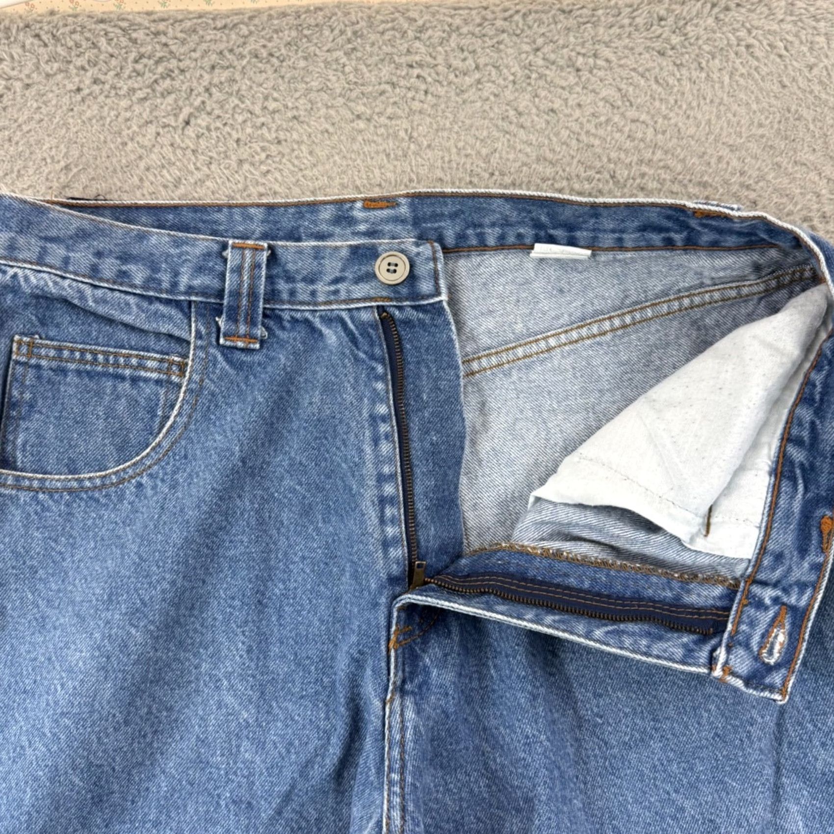 CB Sports VINTAGE PB Sports Jeans Mens 34x32 Blue Grunge Wide Leg Baggy Loose Skate Y2K Jeans Size US 34 / EU 50 - 4 Thumbnail