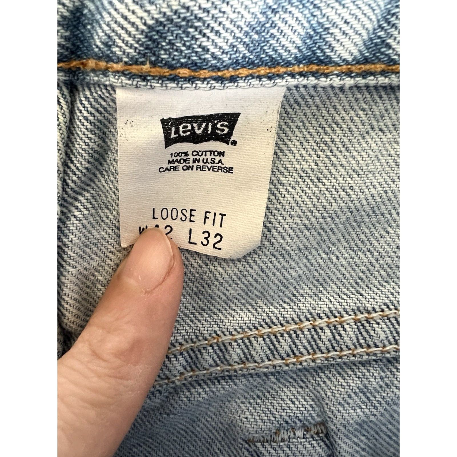 Levi's VINTAGE Levi’s 545 Jeans 40x32 USA Made 90s Levi's 500 Series Denim Jeans Mens Regular Relaxed Straight 5-Pocket Blue Orange Tab Published USA 90s Size US 40 / EU 56 - 4 Thumbnail
