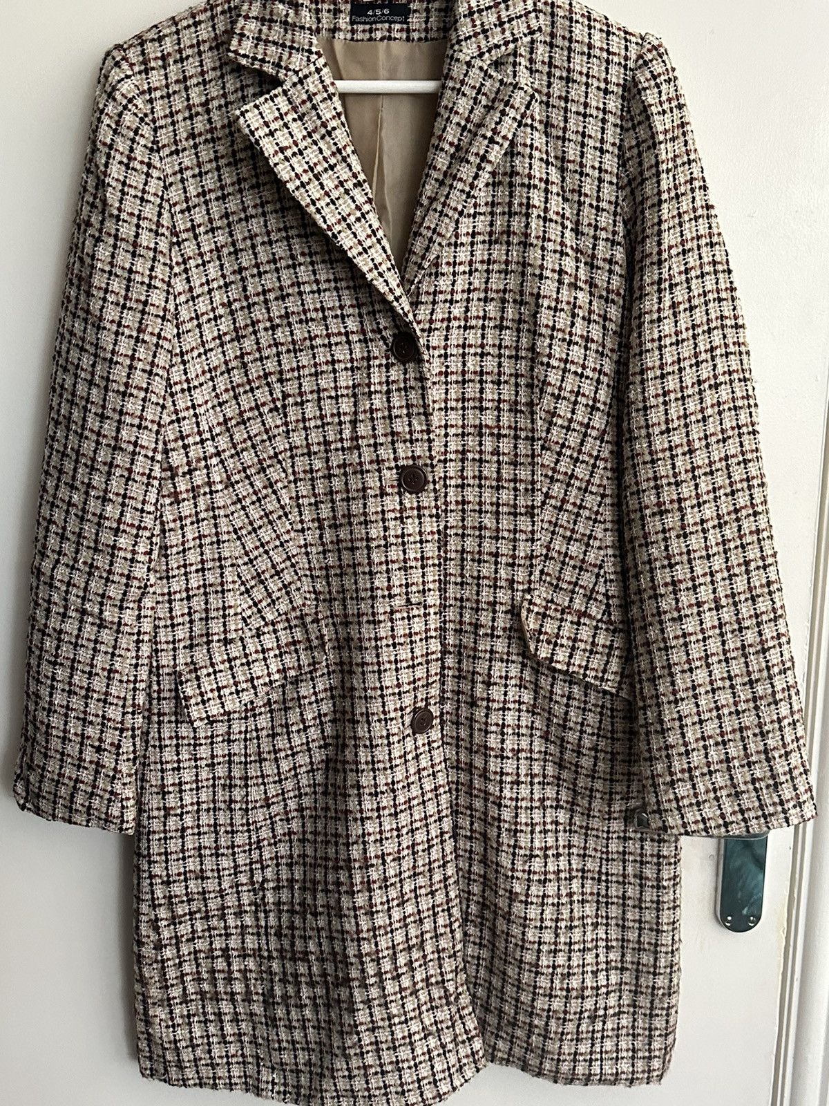 Vintage Vintage Relaxed-Fit Beige-Pink Coat Size M / US 6-8 / IT 42-44 - 1 Thumbnail