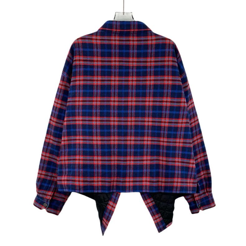 Other Balenciaga size 34 Color-block check cotton lapel long-sle Size XS / US 0-2 / IT 36-38 - 2 Thumbnail
