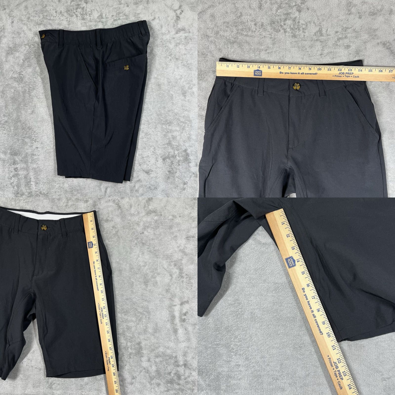 Vintage 33000ft Dry Fit Golf Shorts Mens Black Lightweight Quick Dry Stretch 30 Inseam 10in Adult Regular Shorts Size US 30 / EU 46 - 8 Thumbnail