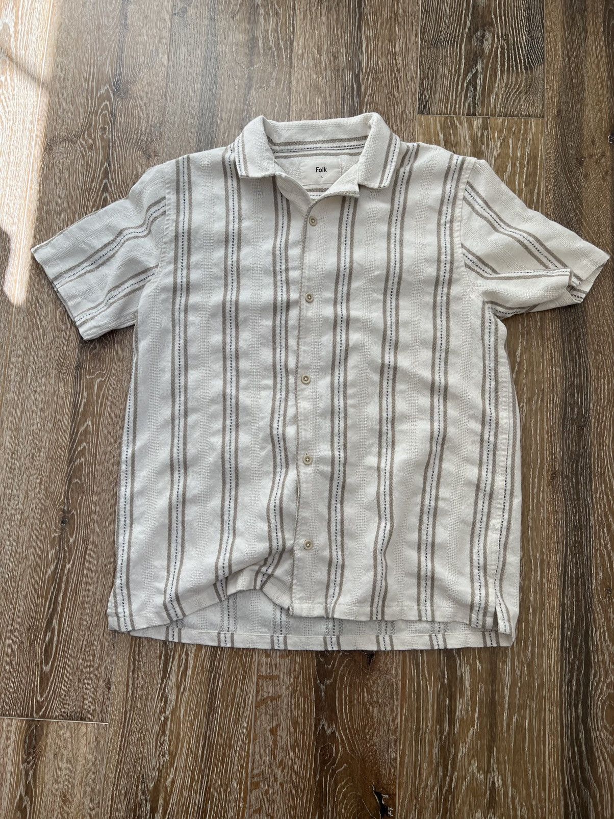 Folk Folk camp pattern button up shirt Size US L / EU 52-54 / 3 - 1 Thumbnail