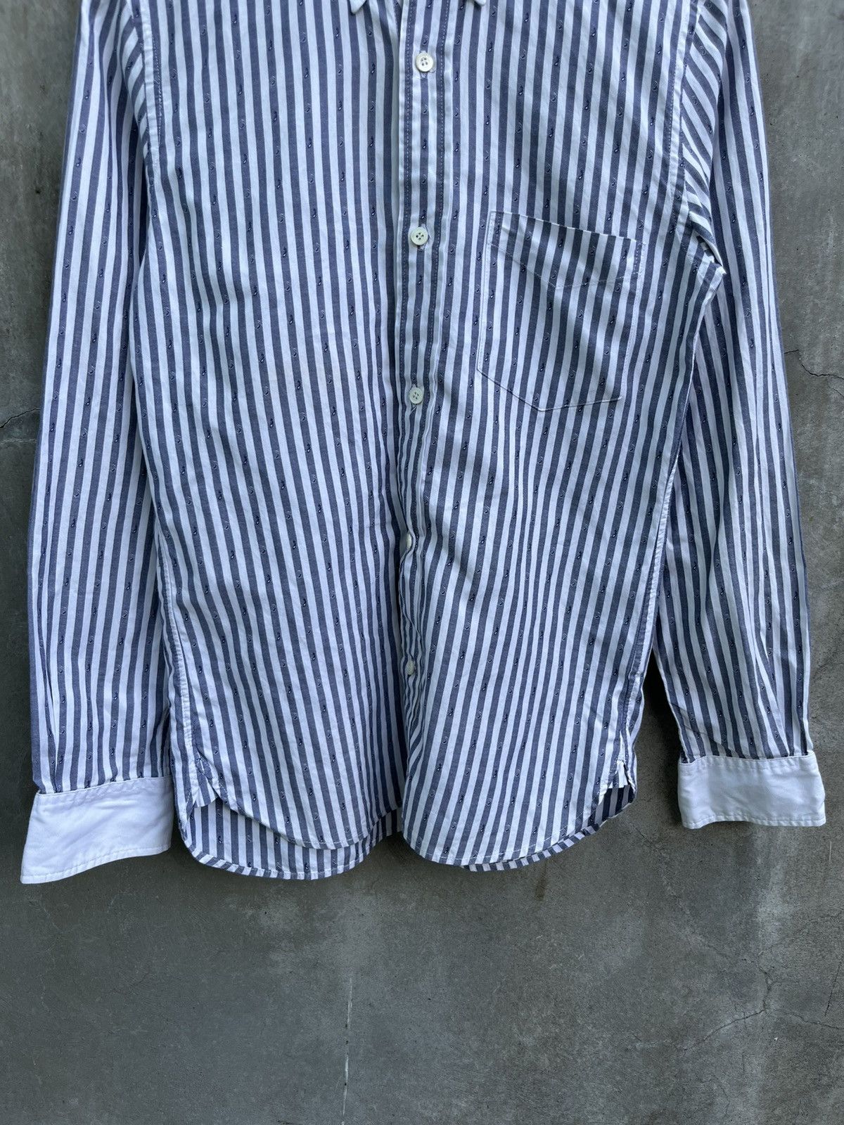 Comme des Garcons Homme SS13 Hickory Striped Music Notes Shirt Size US XS / EU 42 / 0 - 5 Thumbnail