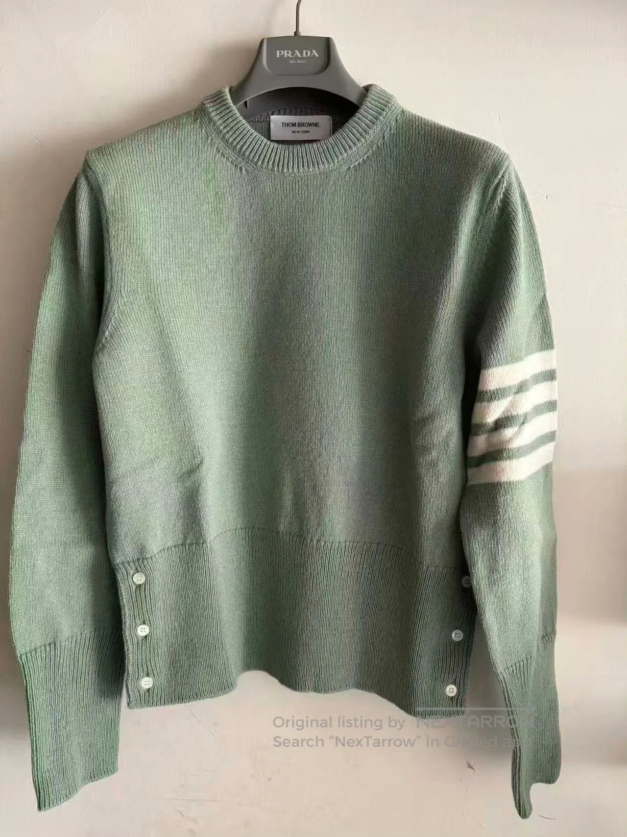Thom Browne THOM BROWNE Green Classic Unisex Sweater. Size US M / EU 48-50 / 2 - 1 Thumbnail