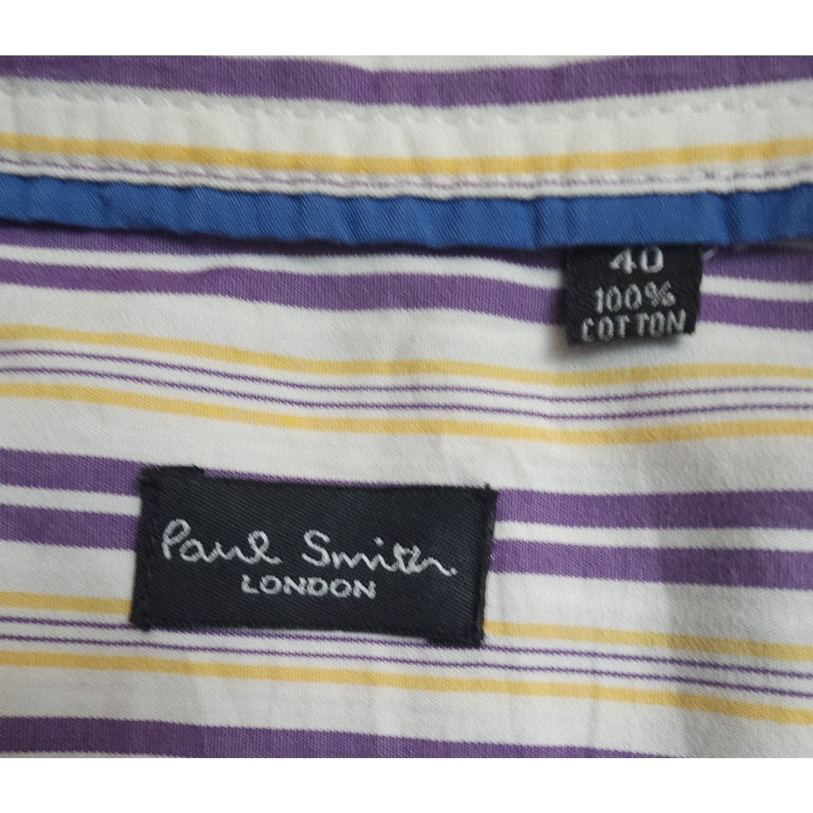 Paul Smith PAUL SMITH LONG SLEEVE Logo Shirt Striped 40 Size US XXS / EU 40 - 5 Thumbnail