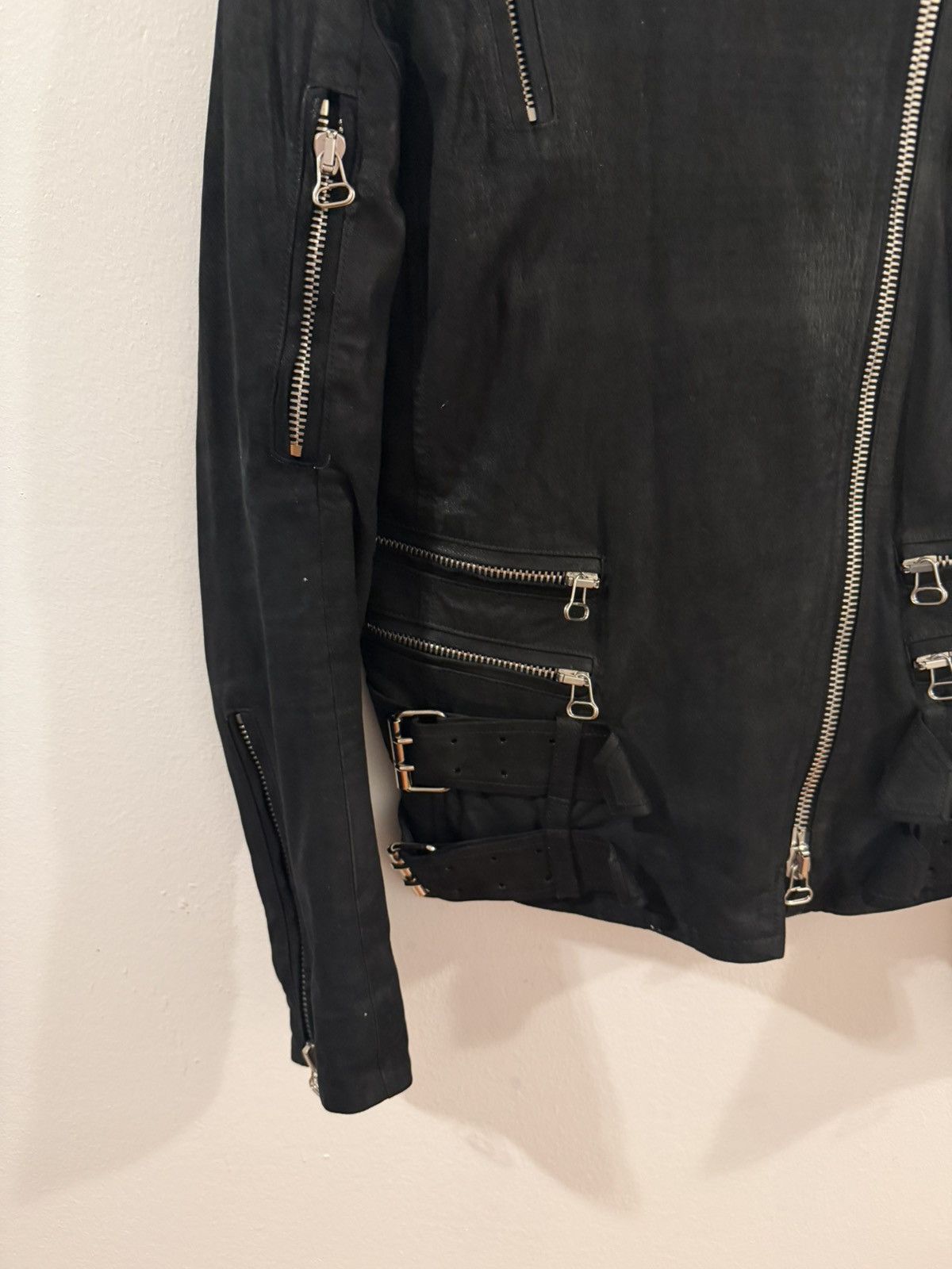 Balmain FW09 Balmain Double Belted Blistered Lambskin Biker Jacket Size US S / EU 44-46 / 1 - 6 Thumbnail