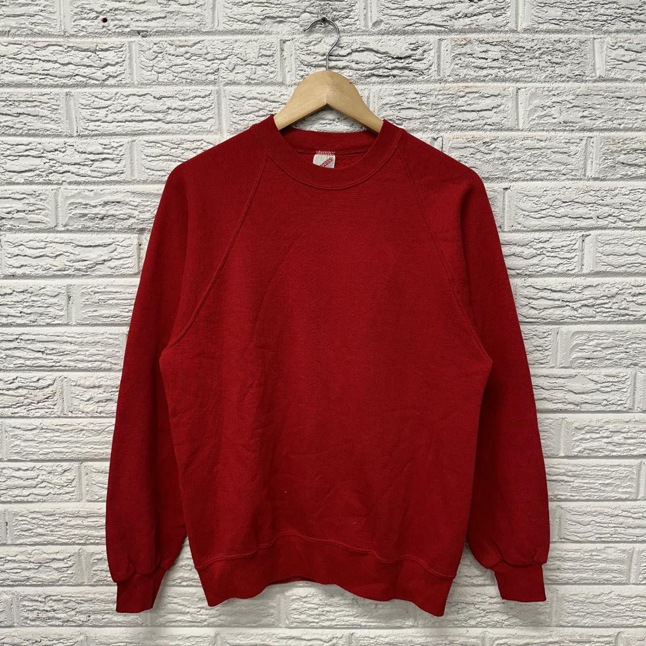 Jerzees Vintage Jerzees Made in USA Blank Sweatshirt Red Large Size US L / EU 52-54 / 3 - 2 Thumbnail