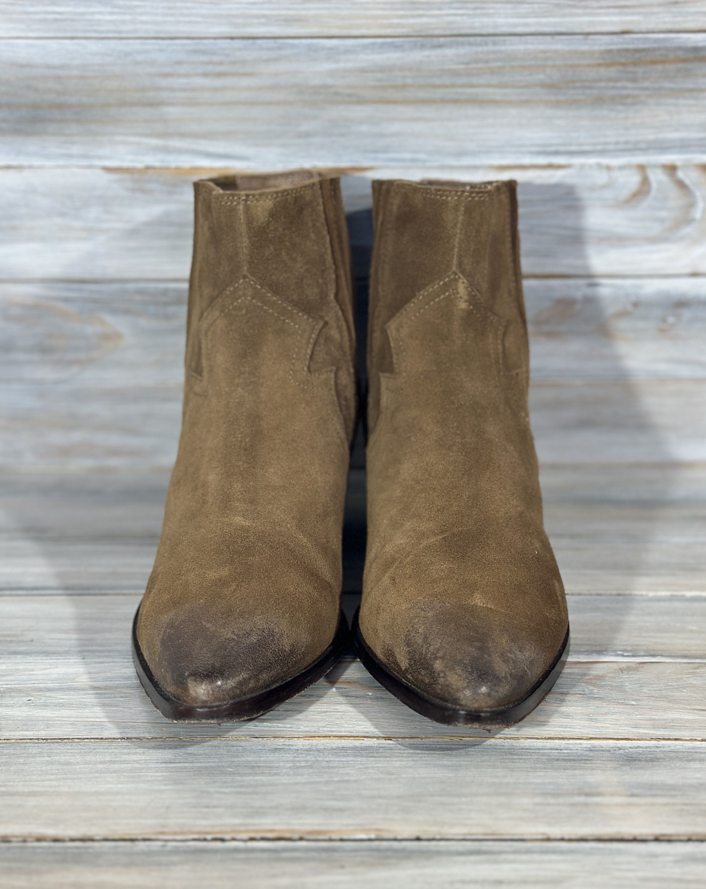 ASH ASH Harper Heels Boots Sugar Suede Ankle Luxury Brand Size US 10 / IT 40 - 19 Thumbnail