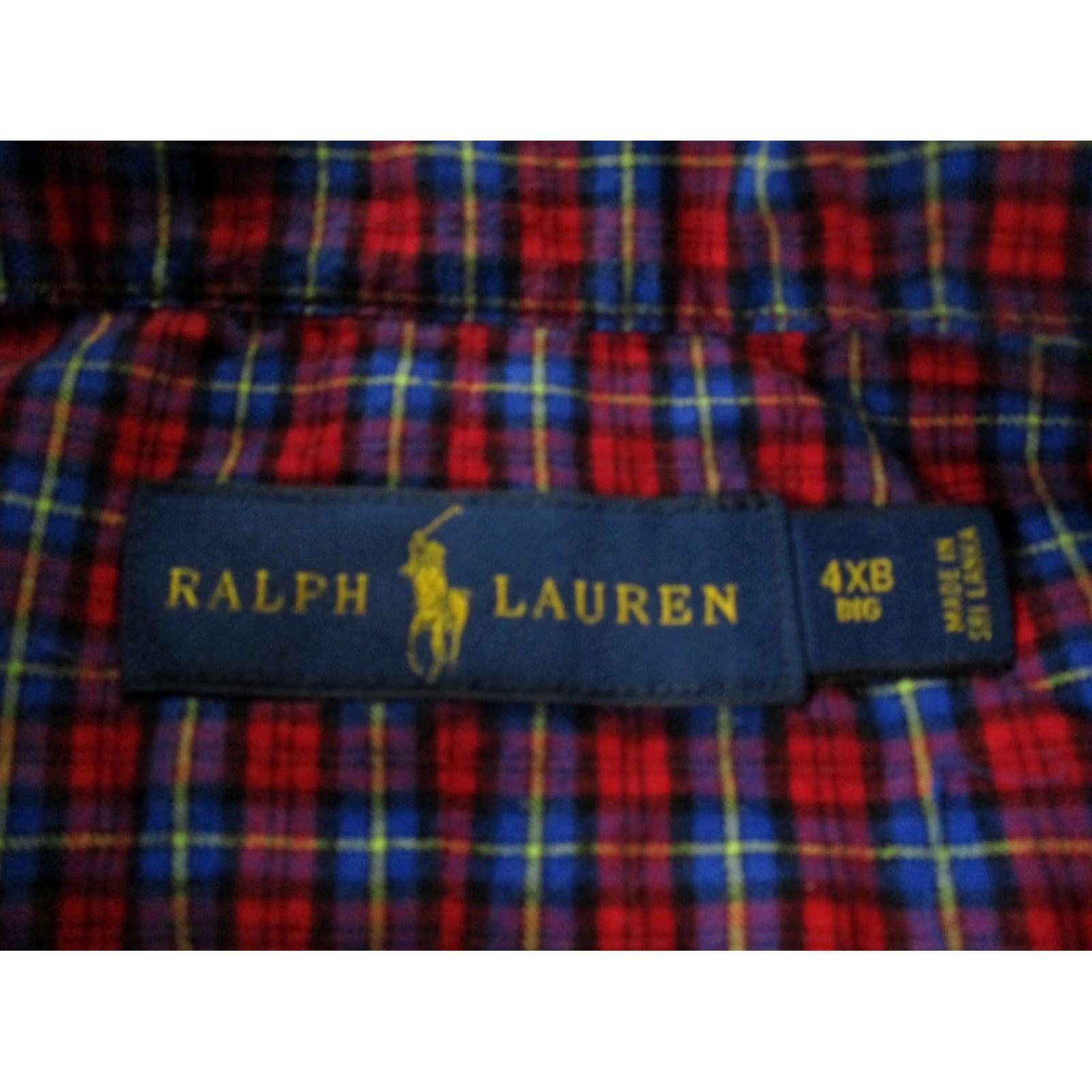 Polo Ralph Lauren Polo Ralph Lauren Men Shirt 4XB Plaid Flannel Work Country Barn Casual Pony Logo Size US XXL / EU 58 / 5 - 7 Thumbnail