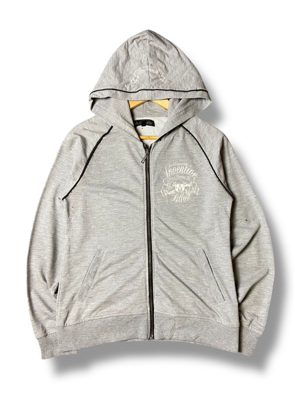 In The Attic × Seditionaries × Vintage In The Attic Skull Printed Zipped Hoodies (130) Size US M / EU 48-50 / 2 - 2 Thumbnail