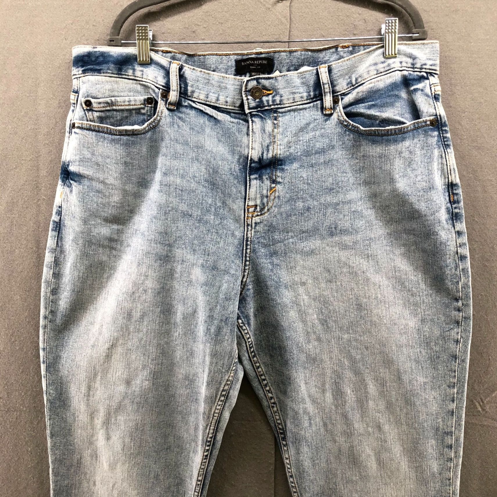 Banana Republic Banana Republic Jeans Mens 38x32 Skinny Fit Blue Light Wash Cotton Blend Denim Zip Fly Stretch NWT Size US 38 / EU 54 - 4 Thumbnail
