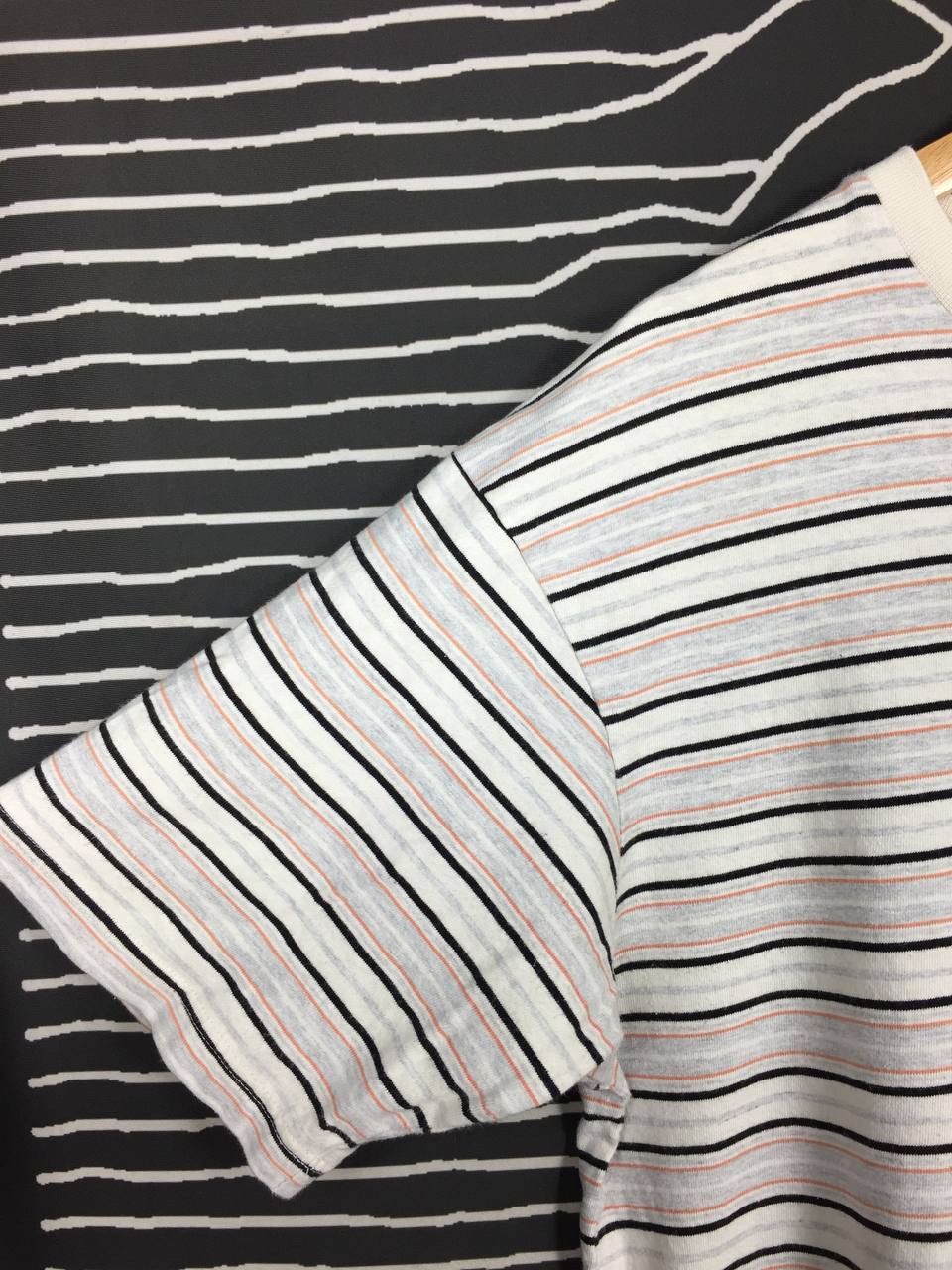 GU × Japanese Brand GU Japan Multicolor Striped Half Sleeve Tee Size US L / EU 52-54 / 3 - 5 Thumbnail