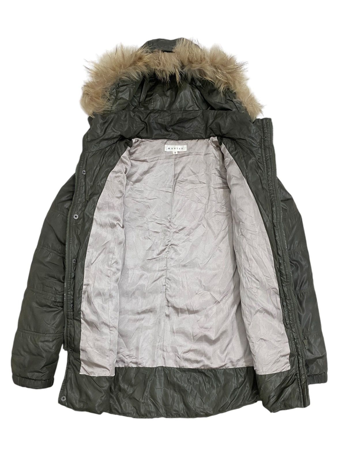 Yasuyuki Ishii Manics Light Fur Zipper Hoodie Puffle Winter Olive Green Size US S / EU 44-46 / 1 - 16 Thumbnail