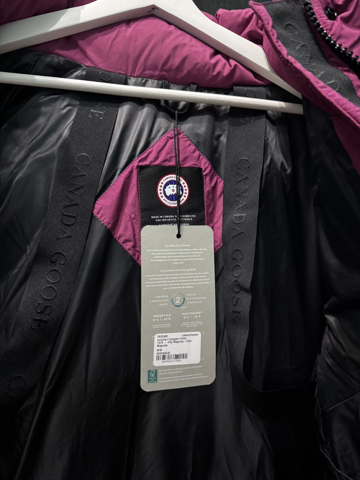 Canada Goose Canada Goose Junction Cropped Puffer Magenta Medium NEW Size M / US 6-8 / IT 42-44 - 6 Thumbnail