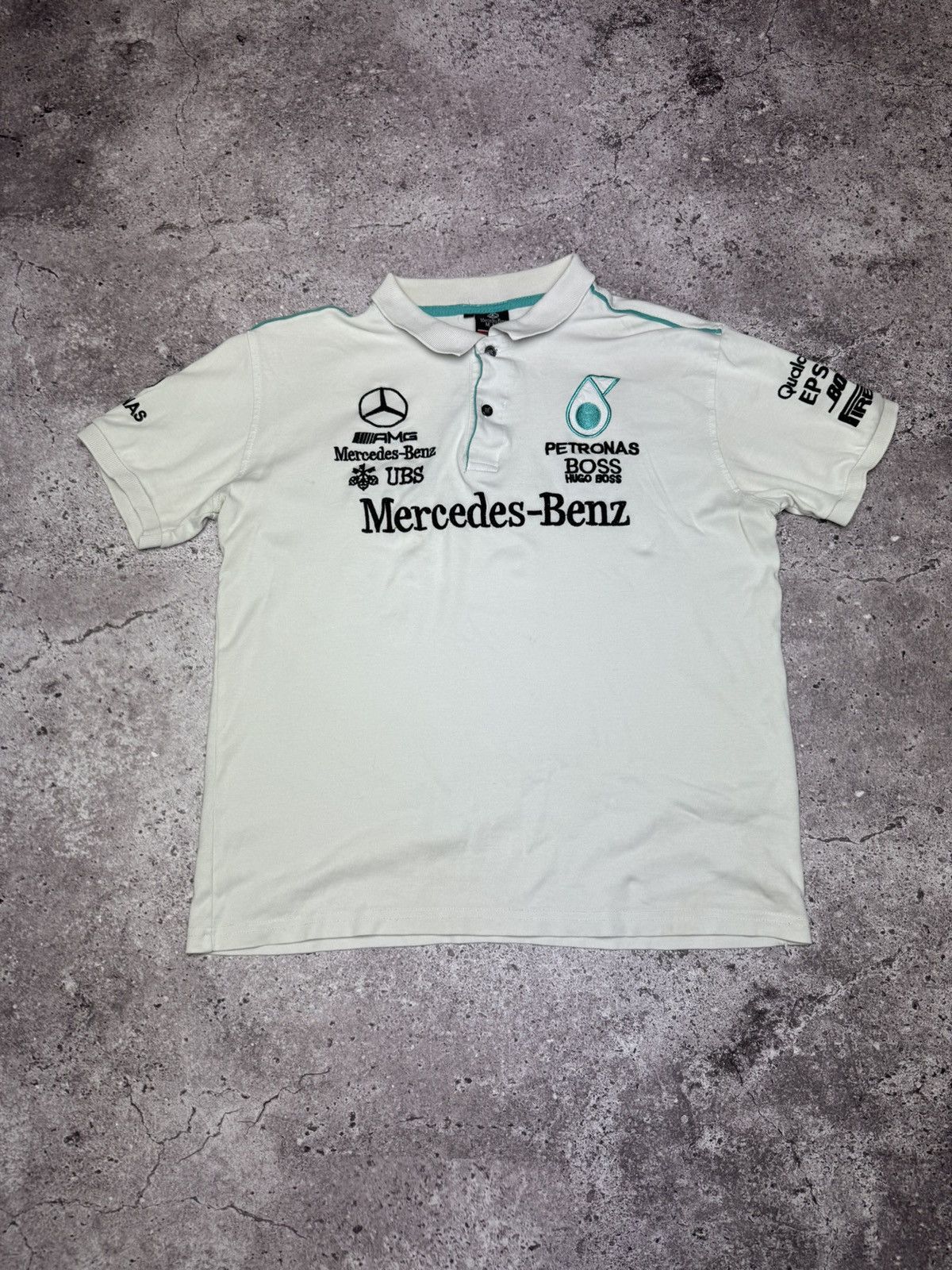 Mercedes-Benz × Vintage Mercedes Benz Hugo Boss Polo T Shirt Racing Size US XL / EU 56 / 4 - 1 Thumbnail