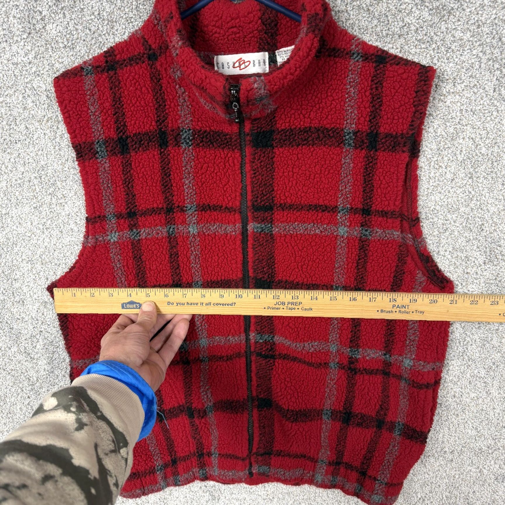 Vintage Casual Bay Vest M Plaid Sherpa Fleece Outdoor Cozy Cabincore Layering Hipster Size US M / EU 48-50 / 2 - 3 Thumbnail
