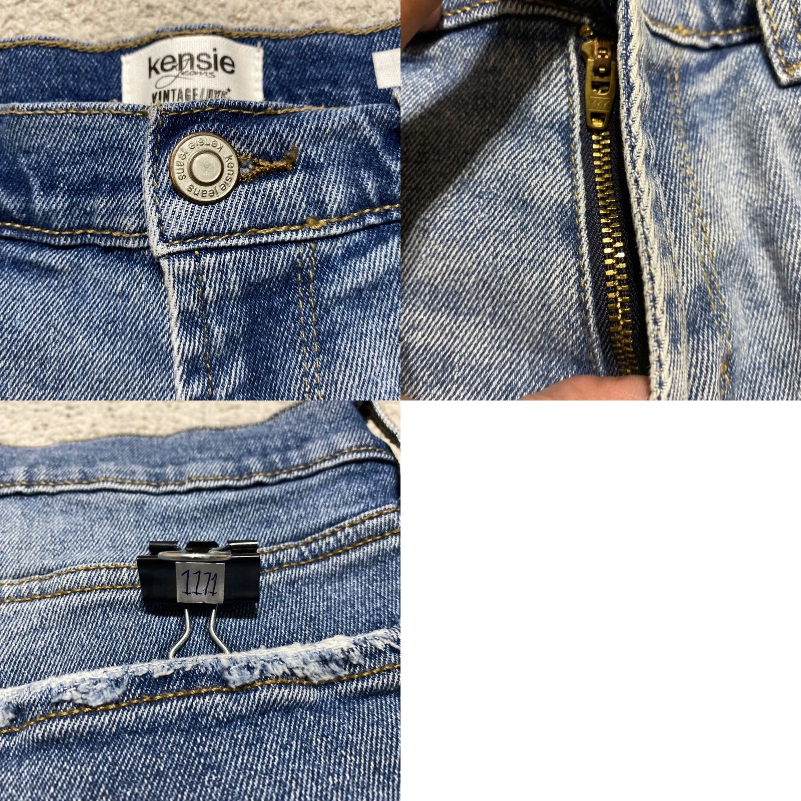 Vintage Kensie Jeans Womens 8 Blue Denim Medium Wash Distressed Cut-Off Mid Rise Shorts 5-Pocket Regular Inseam 4 in Summer Casual Womens Size 30" / US 8 / IT 44 - 8 Thumbnail