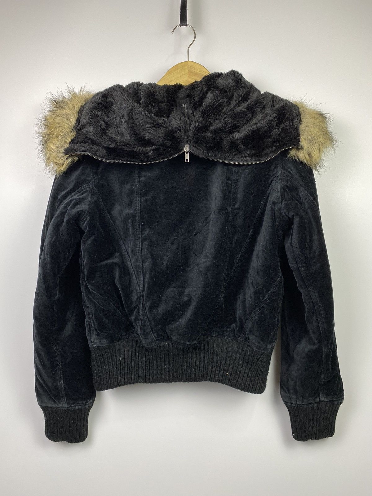 Fur jacket rabbit guess velvet material