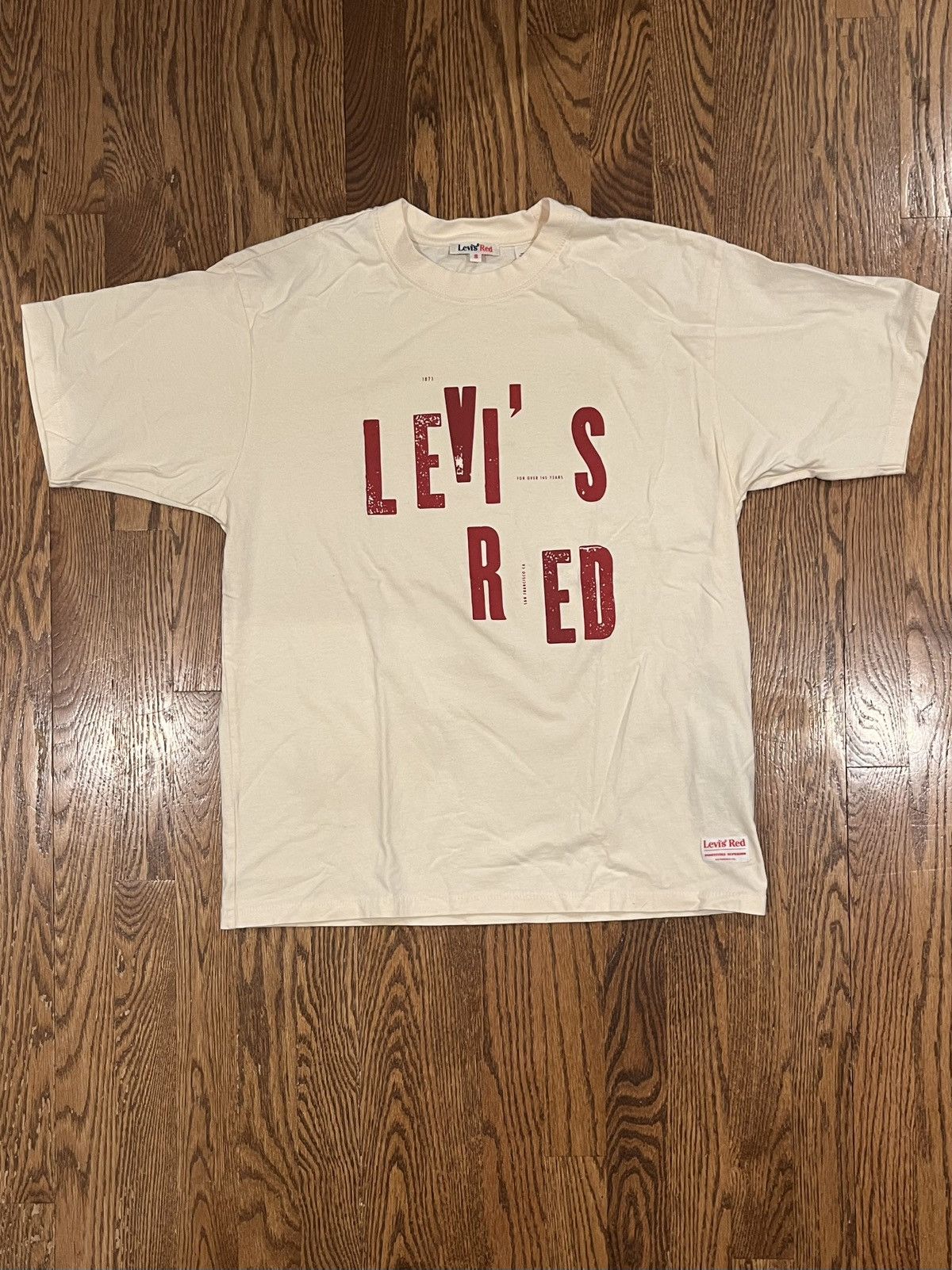 Levi's NWOT Cream Single Stitch Rare Levi’s Red Collection Graphic Size US S / EU 44-46 / 1 - 1 Thumbnail