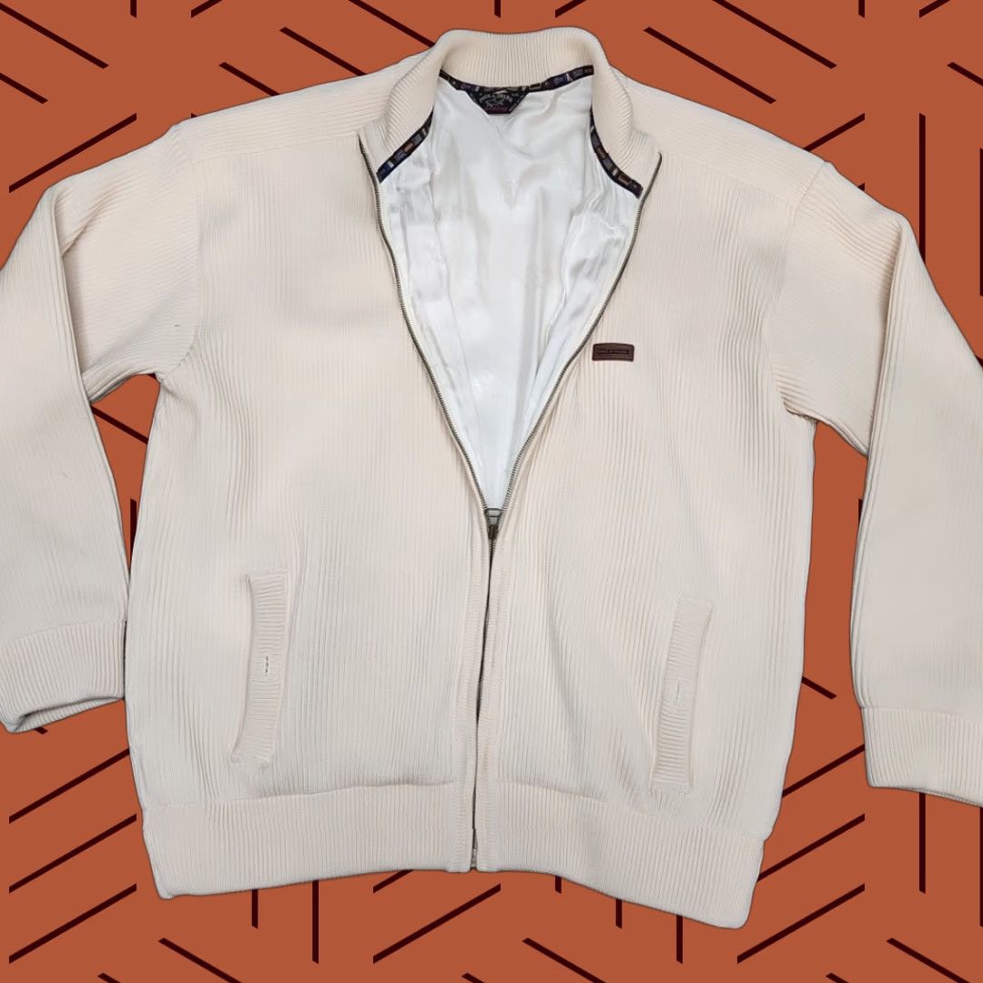 Paul & Shark VINTAGE Paul & Shark Yachting Sweat er Men 2XL Beige Virgin Wool Luxury Zip Pullover Shirt Size US XXL / EU 58 / 5 - 1 Thumbnail