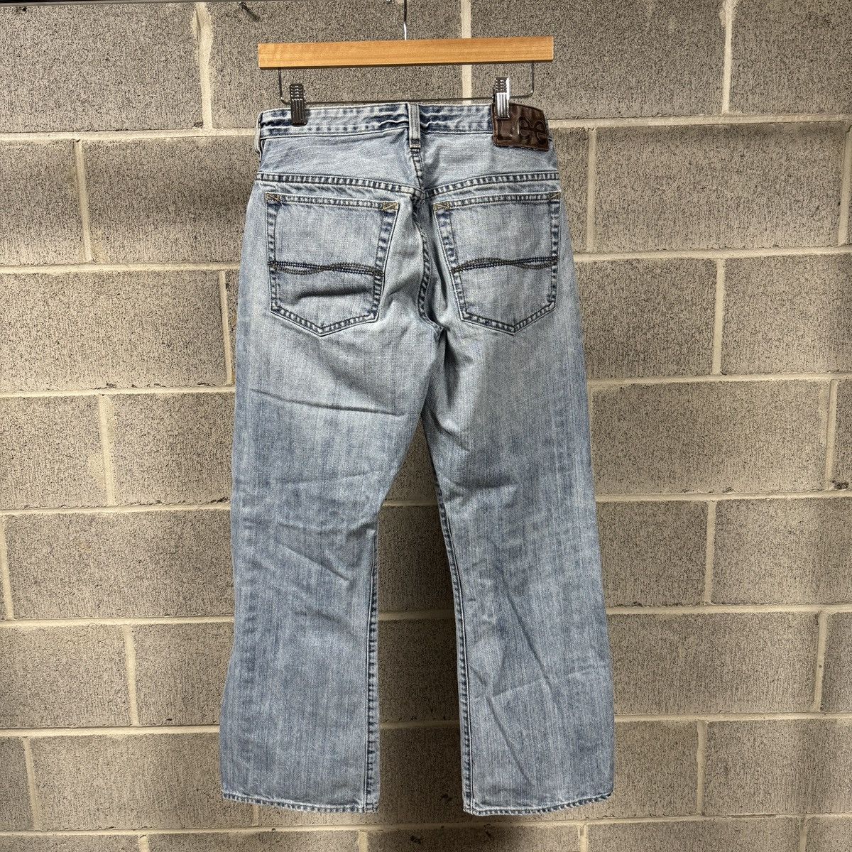 Vintage Y2K Lee Thrashed Faded Distressed Flare Jeans ERD Grunge Size US 30 / EU 46 - 2 Thumbnail