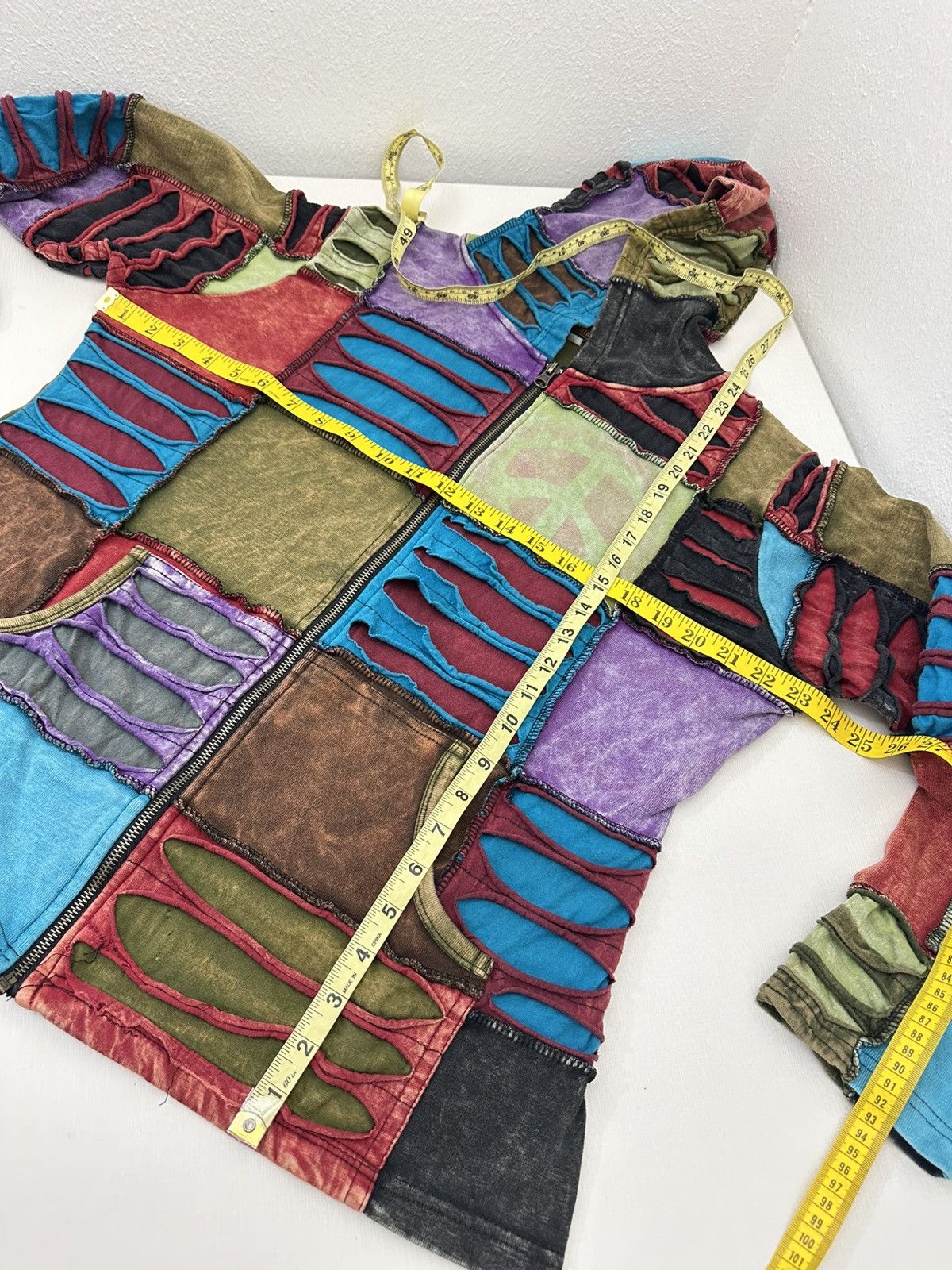 Rising Sun & Co. Rising International Multi-coloured Patchwork Zip Hoodie Art Size M / US 6-8 / IT 42-44 - 10 Thumbnail
