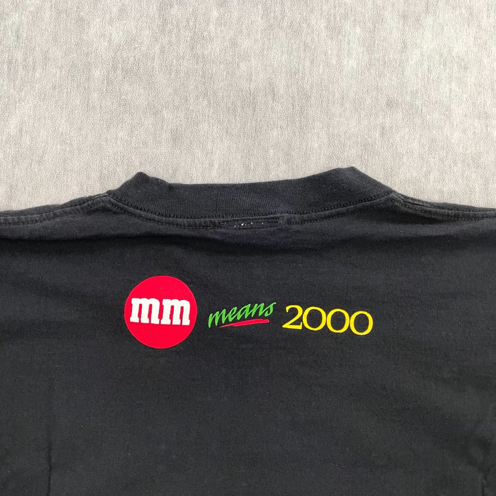 Vintage VINTAGE M&M Shirt Adult XL Black Candy Millennium Single Stitch Mars XL Mens Shirt Size US XL / EU 56 / 4 - 4 Thumbnail