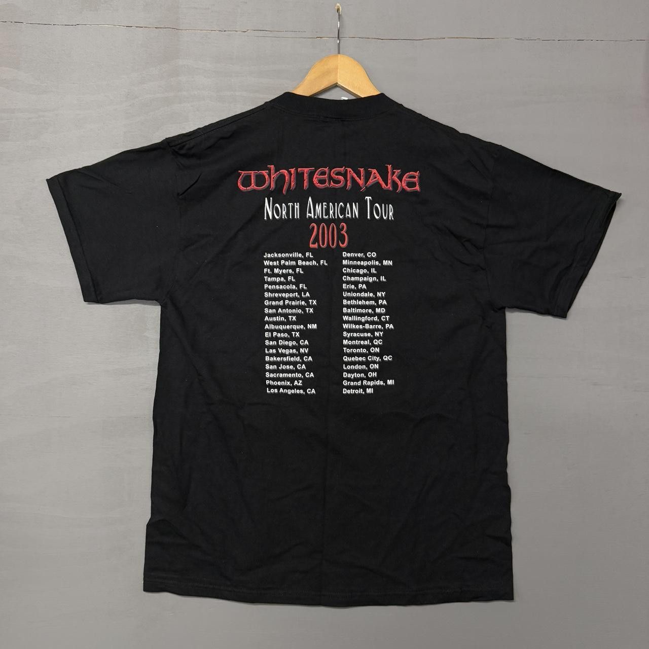 Giant × Vintage Vintage Whitesnake 2003 Tour Band Tee Shirt Black Large Size US L / EU 52-54 / 3 - 3 Thumbnail