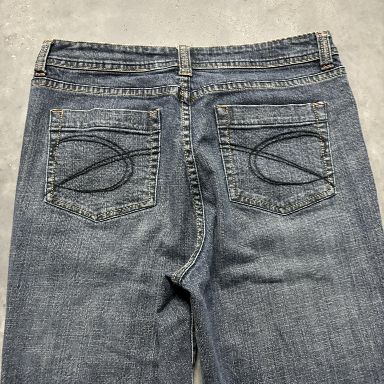 Japanese Brand × Vintage Crazy Vintage Y2K/2000s Grunge Dark Wash Denim Jeans! Size US 29 - 7 Thumbnail