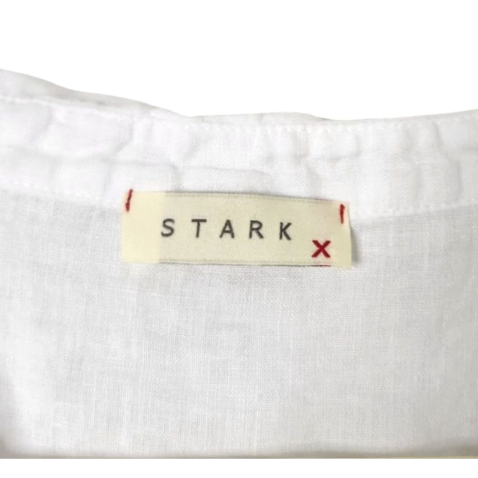 Vintage Stark Womens M Linen Top Short Sleeve Shirt Button Up White Pockets Blouse Size M / US 6-8 / IT 42-44 - 4 Thumbnail