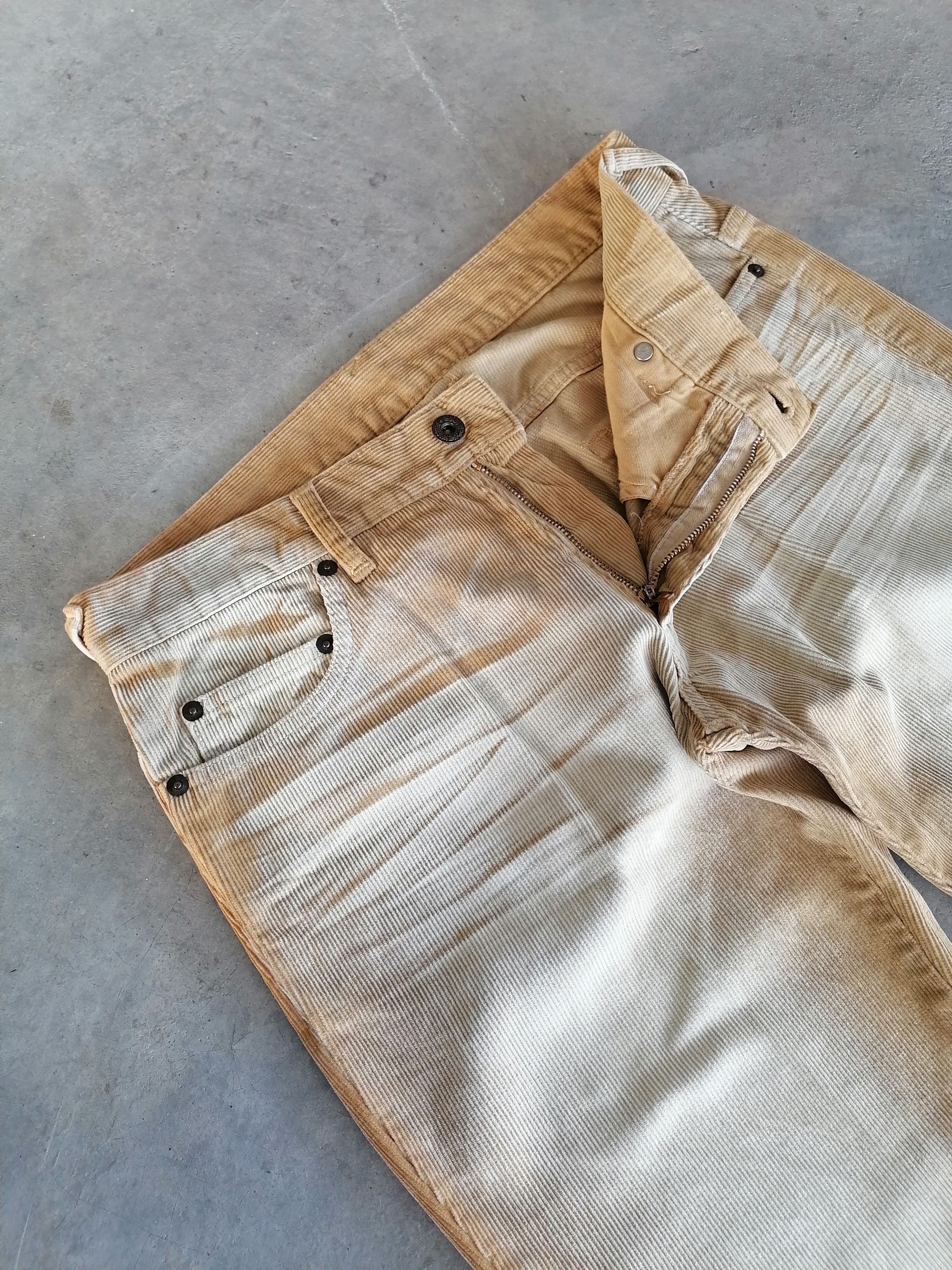 Japanese Brand × Vintage Flare Jeans Japanese Brand Claw Mark Couldroy Yellow Pants Size US 30 / EU 46 - 5 Thumbnail