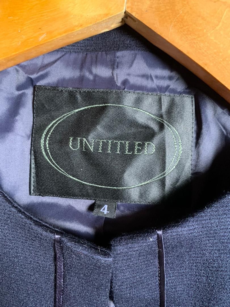 Vintage p4 UNTITLED made in japan Japanese Brand dark blue Coat Size US M / EU 48-50 / 2 - 7 Thumbnail