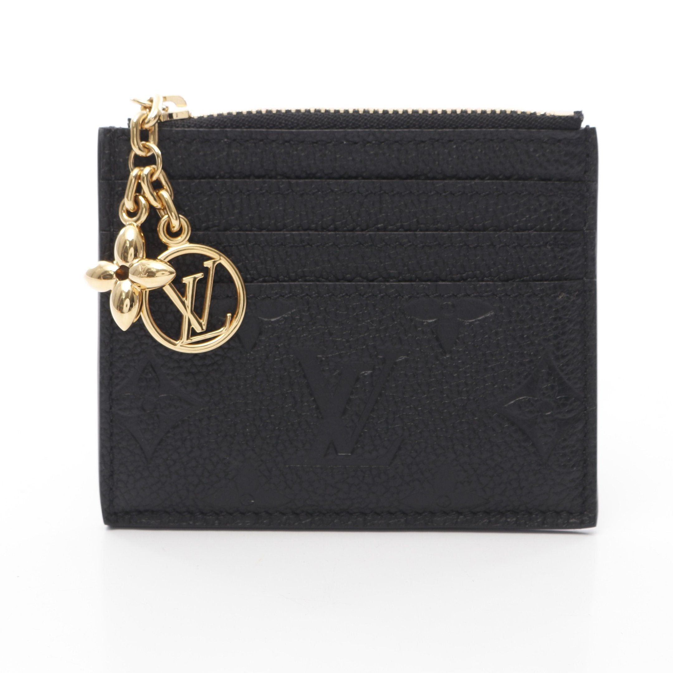 Louis Vuitton Louis Vuitton Porto Cult Flora Monogram Empreinte Noir Card Case Coin Purse Leather Black Size ONE SIZE - 1 Thumbnail