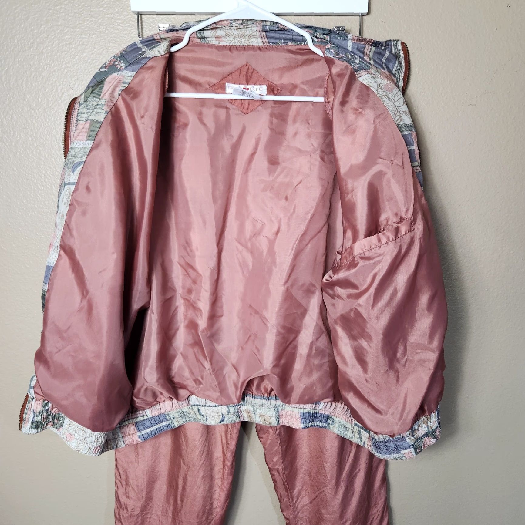 Vintage Vtg Stunt Womens Petite |LP| Pink 100% Silk 2 Piece Track Suit Size L / US 10 / IT 46 - 3 Thumbnail