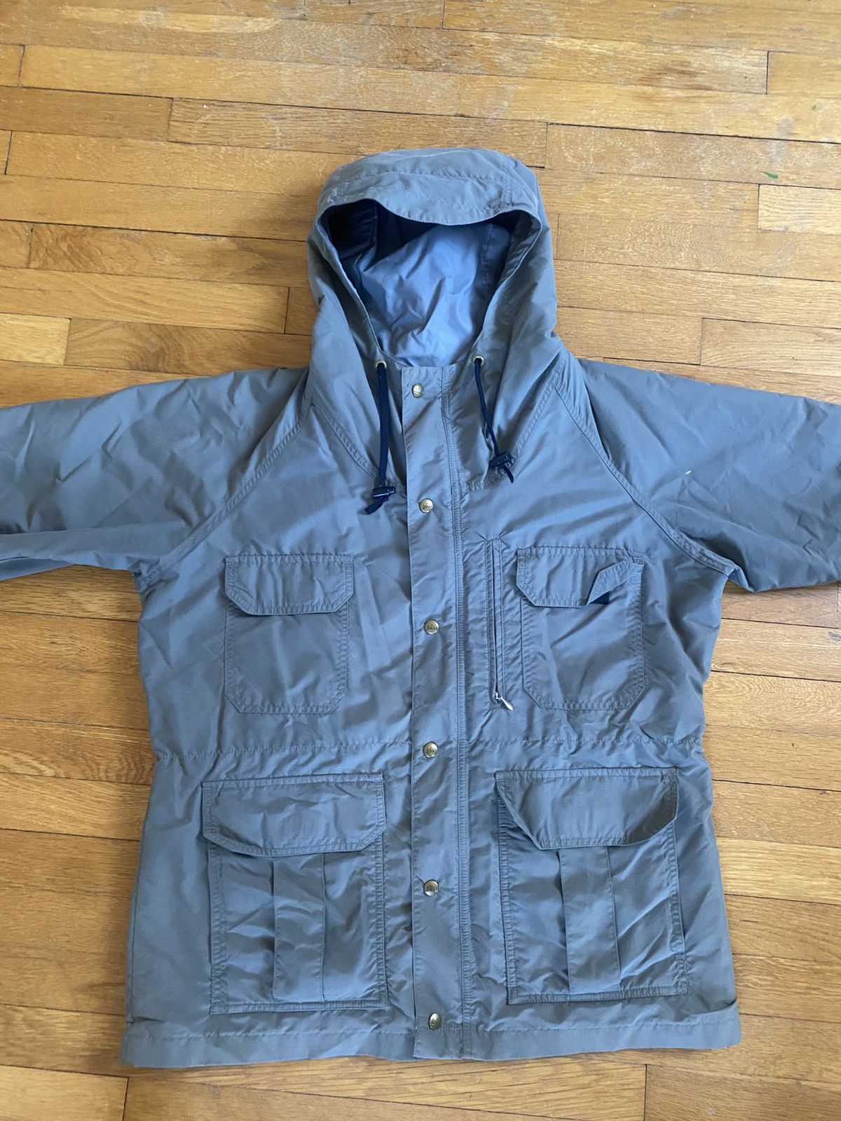 Rei × Vintage 80’s REI Grey Hooded Windbreaker Jacket Large Size US L / EU 52-54 / 3 - 3 Thumbnail