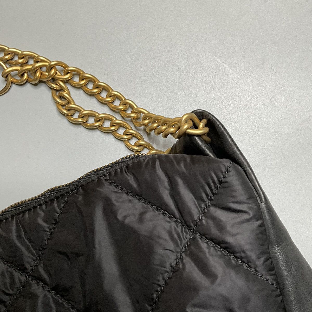Comme des Garcons Junya Watanabe Quilted Nylon With Leather Trimmings Chainbag Size ONE SIZE - 4 Thumbnail