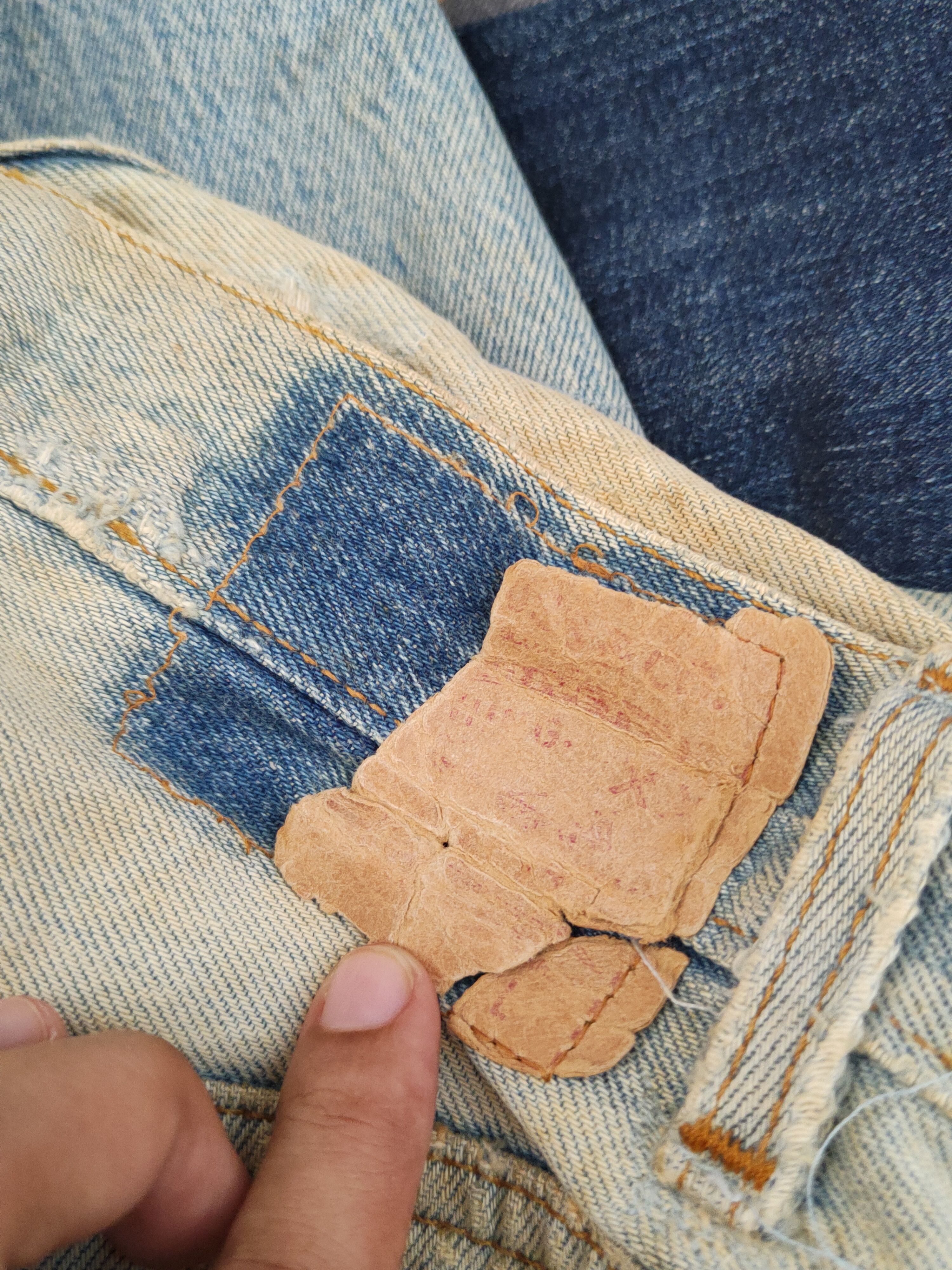 Levi's Levi's Light Blue Distressed Ripped denim Jeans #W1588 Size US 34 / EU 50 - 14 Thumbnail