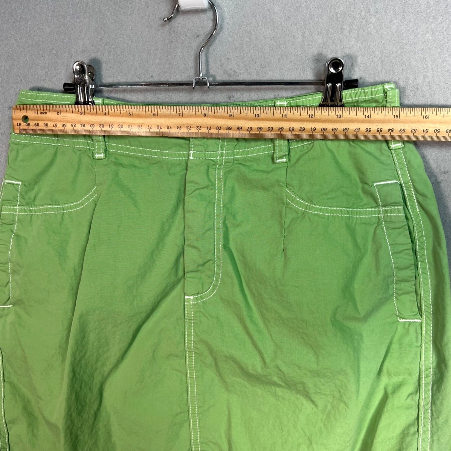 Vintage Pilcro Womens Green Pencil Skirt Size 6 Cotton Blend Pockets Size 28" / US 6 / IT 42 - 5 Thumbnail