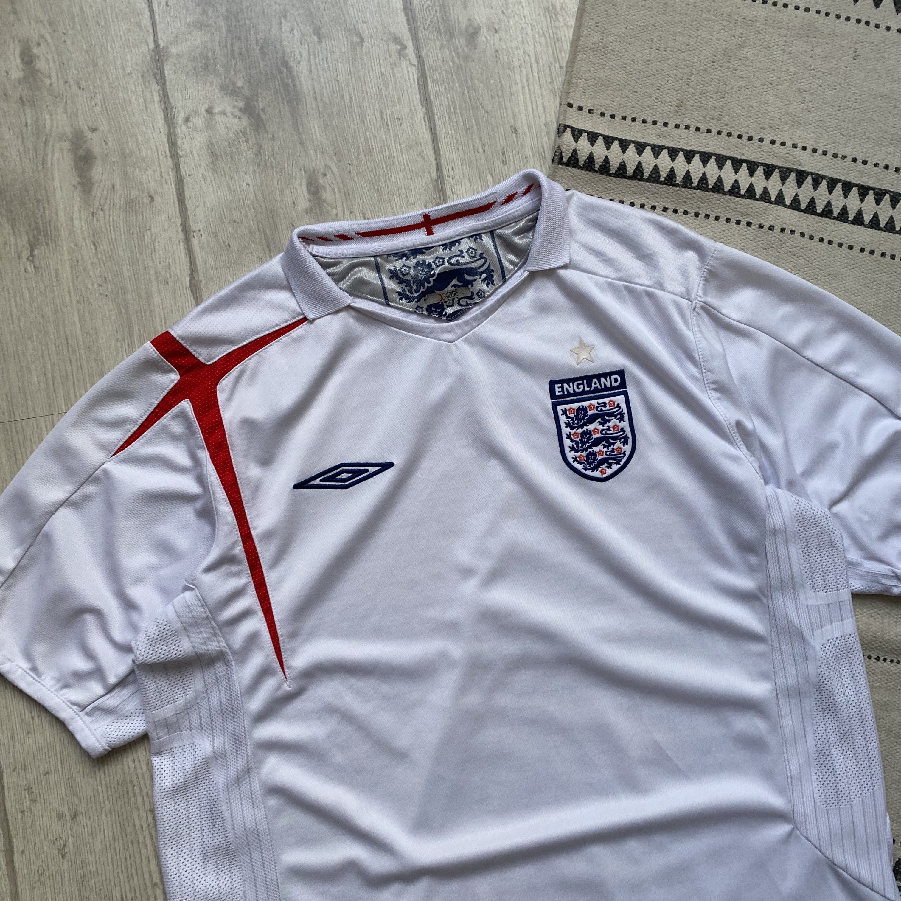 Umbro ⚽️ Vintage 05s Drill England Soccer jersey Blockore football Size US L / EU 52-54 / 3 - 2 Thumbnail