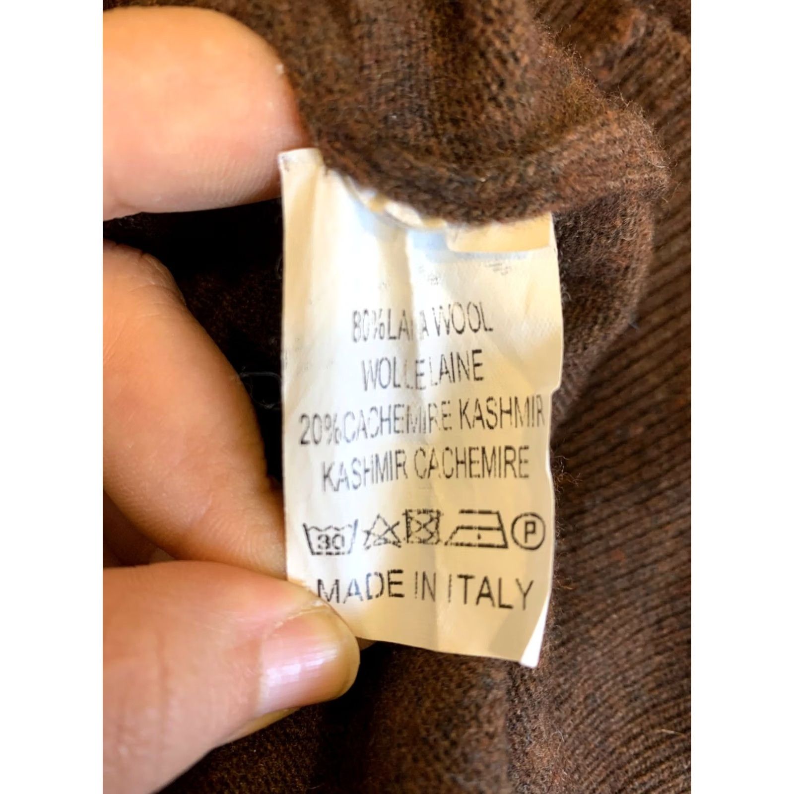 Vintage Misto Cashmere Brown Wool Sweater Men’s M Crewneck Knit Pullover Made in Italy Size US M / EU 48-50 / 2 - 4 Thumbnail
