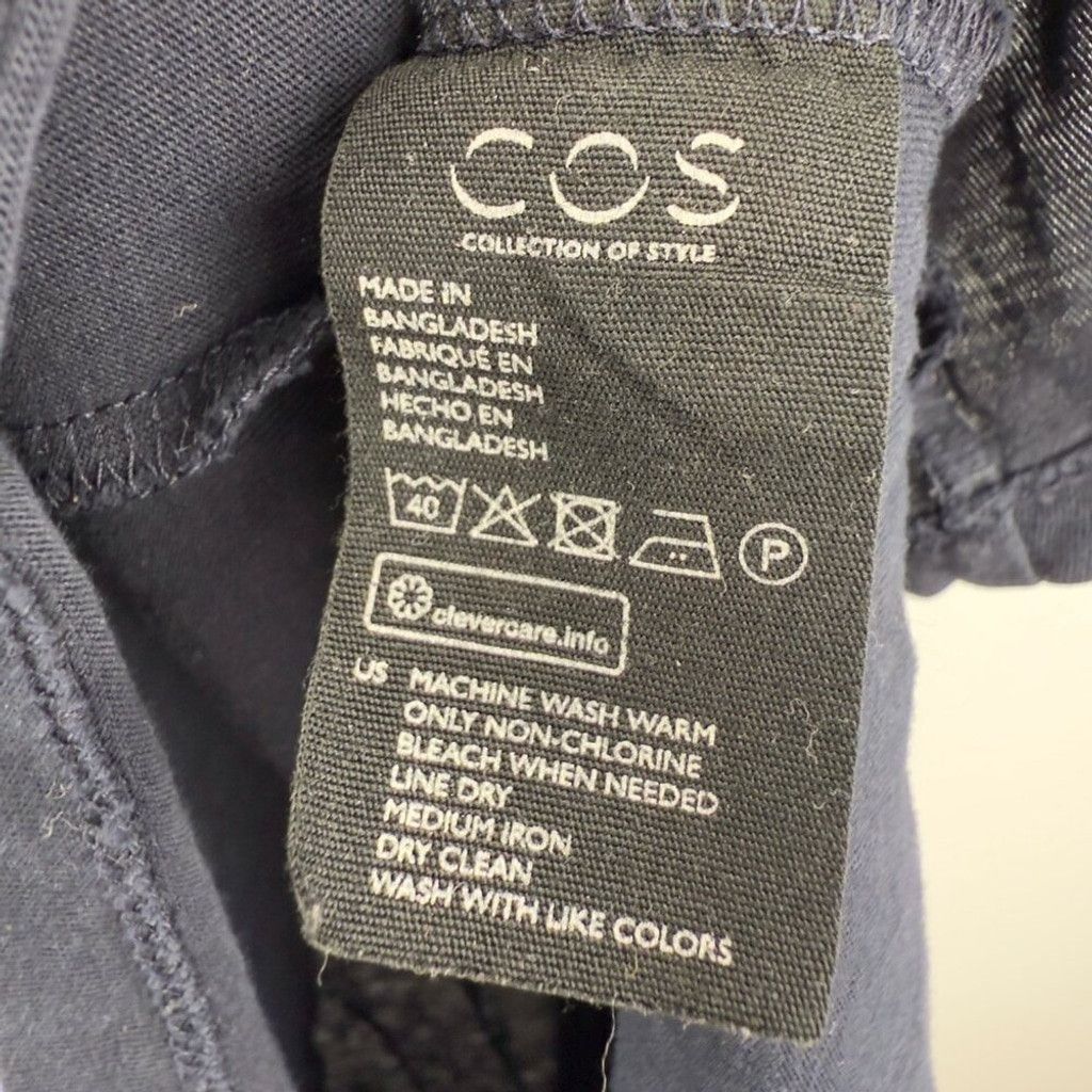 Cos COS Cotton Short Sleeves Crew Neck Navy Blue T-shirt Size L Size L / US 10 / IT 46 - 6 Thumbnail