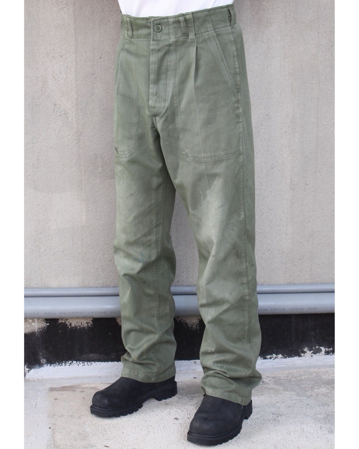 Vintage 1990S KOREAN MILITARY FATIGUE PANTS Size US 30 / EU 46 - 2 Thumbnail